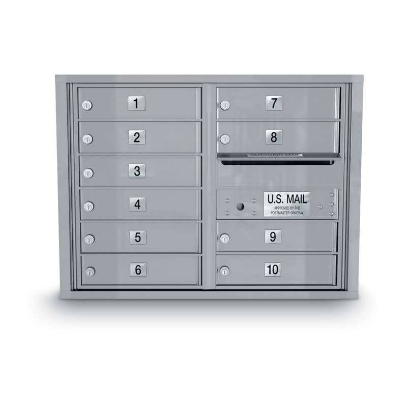 PostalProductsUnlimitedInc. Standard 10 Door 4C Horizontal MultiUnit Mailbox Wayfair